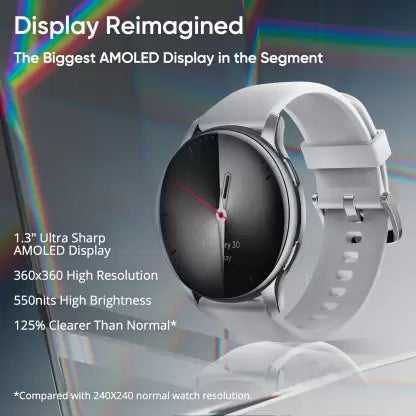 DIZO Watch R AMOLED with 45 mm Dial Size (by realme techLife) (Sleek Silver Strap, Free Size) DIZO Watch R AMOLED with 45 mm Dial Size (by realme techLife) (Sleek Silver Strap, Free Size)